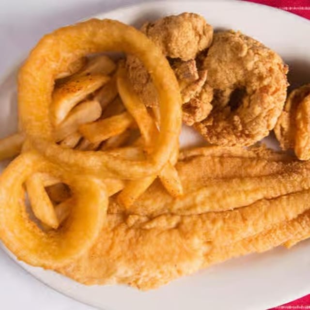 Sears tower fish and shrimp basket.