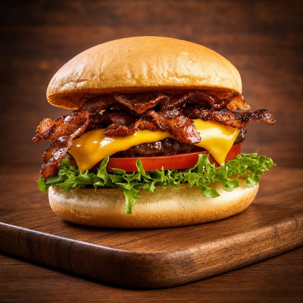 Chicago bulls bacon burger.