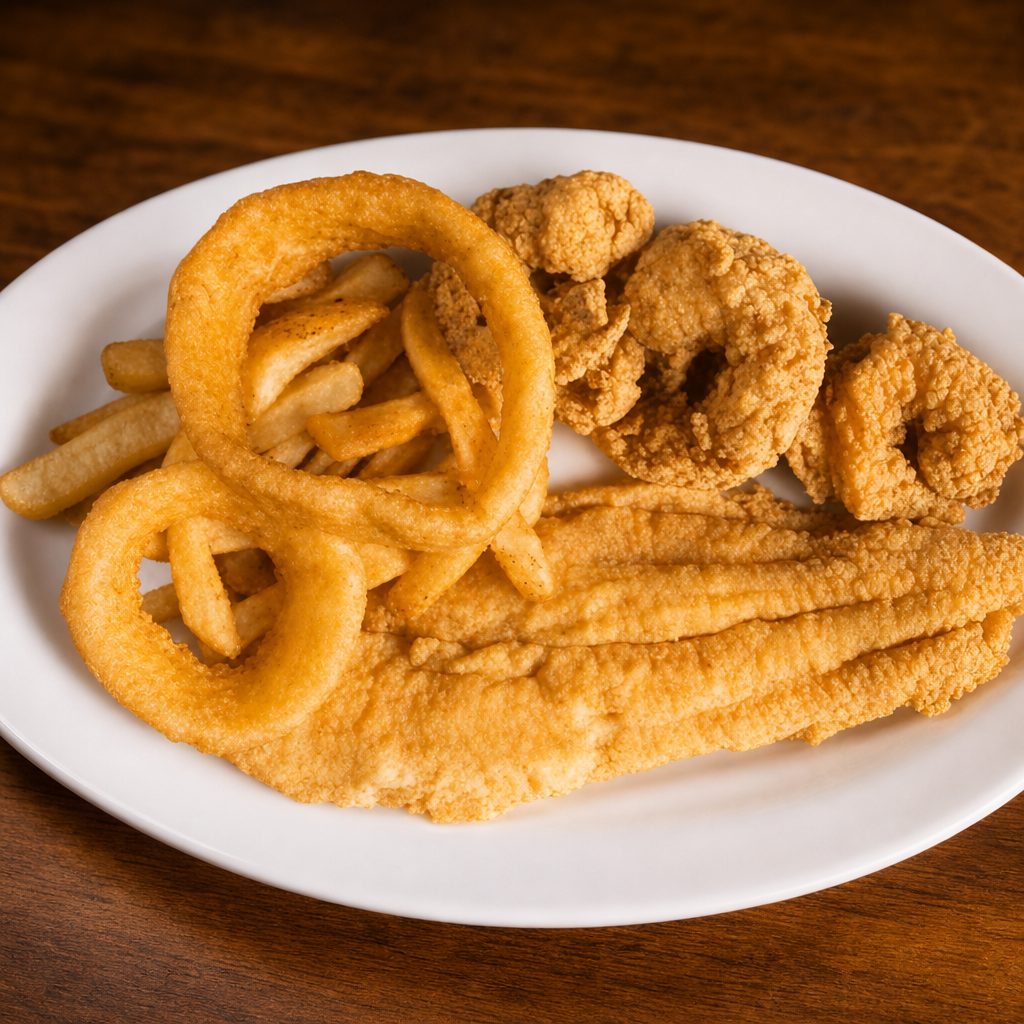 Sears tower fish and shrimp basket.
