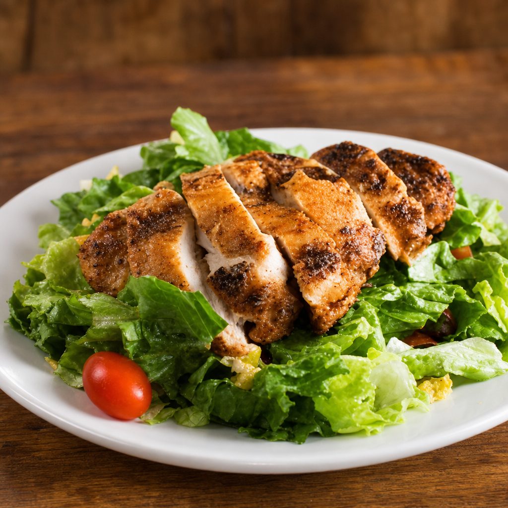 Grilled chicken salad.