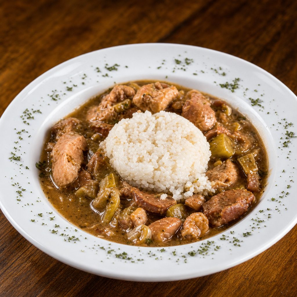 Seafood gumbo (Bowl).