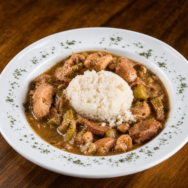 Seafood gumbo (Bowl).