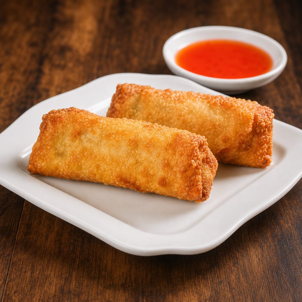 Chicken and vegetable eggrolls.