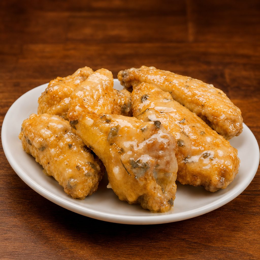 Windy city garlic parmesan wing basket.