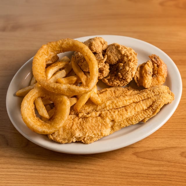 Sears tower fish and shrimp basket.